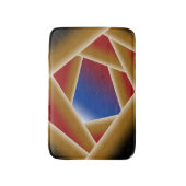 Zwart Blauw Rood Goud Ombre Afgrond Abstracte Kuns Badmat (Voorkant Verticaal)