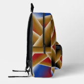 Zwart Blauw Rood Goud Ombre Afgrond Abstracte Kuns Bedrukte Rugzak (Links)