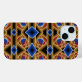 Zwart Blauw Rood Goud Ombre Afgrond Abstracte Kuns Case-Mate iPhone Case (Achterkant (horizontaal))