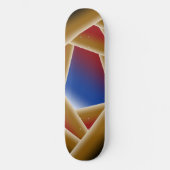 Zwart Blauw Rood Goud Ombre Afgrond Abstracte Kuns Persoonlijk Skateboard (Voorkant)