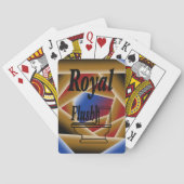 Zwart Blauw Rood Goud Ombre Afgrond Abstracte Kuns Pokerkaarten (Achterkant)