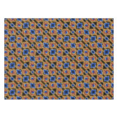 Zwart Blauw Rood Goud Ombre Afgrond Abstracte Kuns Tafelkleed (Voorkant (Horizontaal))