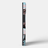 Zwart blauw roze mokkergradiënt Concentric Cirkel Case-Mate iPhone Case (Achterkant / Rechts)