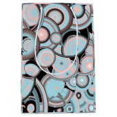 Zwart blauw roze mokkergradiënt Concentric Cirkel Medium Cadeauzakje (Voorkant)