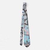 Zwart blauw roze mokkergradiënt Concentric Cirkel Stropdas (Achterkant)