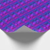 Zwart blauw roze Paars omslagpapier Cadeaupapier (Hoek)