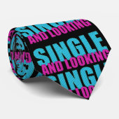 Zwart, blauw, roze stropdas (Opgerold)