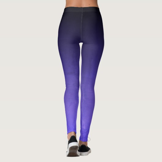 Zwart blauw rustige ombre donker leggings (Achterkant)