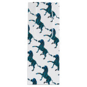 Zwart-blauw Silhouette-Zebra Wijn Cadeautas (Voorkant)