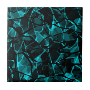 Zwart blauw tegeltje