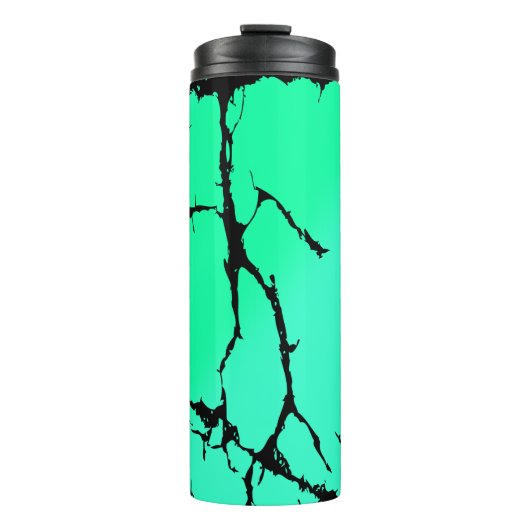 zwart blauw thermosbeker (Voorkant)