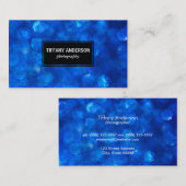 Zwart blauw toetsenbord visitekaartje (Voorkant / Achterkant)