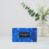 Zwart blauw toetsenbord visitekaartje (Staand voorkant)