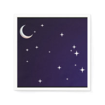 Zwart & Blauw Verlopende Nacht Thematisch Servet