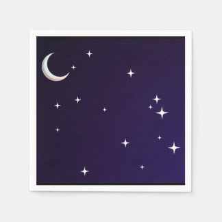 Zwart & Blauw Verlopende Nacht Thematisch Servet