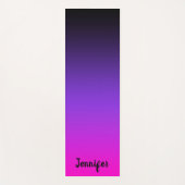Zwart blauw Violet en warm roze ombre Yogamat (Voorkant)