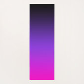 Zwart blauw Violet en warm roze ombre Yogamat (Achterkant)
