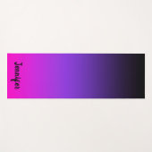 Zwart blauw Violet en warm roze ombre Yogamat (Voorkant (horizontaal))