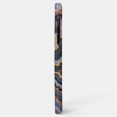 Zwart Blauw Violet Paarse Goud Marmeren Kunstpatro Case-Mate iPhone Case (Achterkant/links)