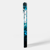 Zwart, blauw, wit bliksem waterreflectie Case-Mate iPhone case (Achterkant / Links)