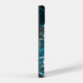 Zwart, blauw, wit bliksem waterreflectie iPhone hoesje (Rechterkant)