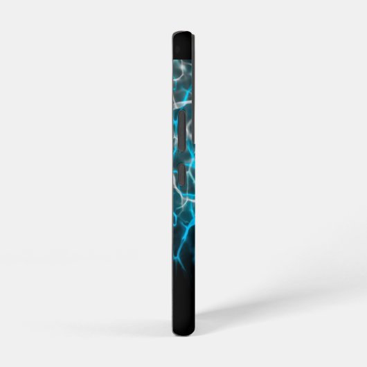 Zwart, blauw, wit bliksem waterreflectie samsung galaxy hoesje (Rechterkant)