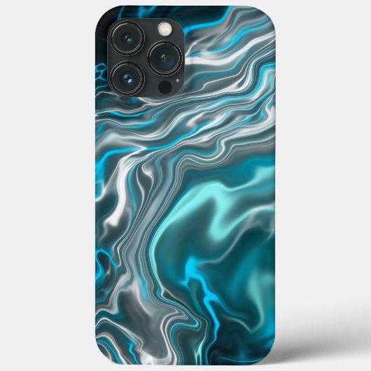 Zwart-blauwe, blauwe, lichtvochtige kunst Case-Mate iPhone case (Achterkant)