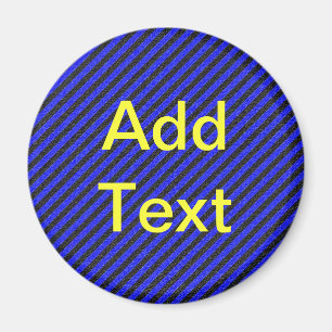 Zwart-blauwe dun diagonaal strepen magneet