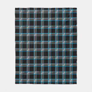 Zwart Blauwe Geruite Vliesdeken Fleece Deken