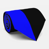 Zwart-blauwe gesplitste kleur stropdas (Opgerold)