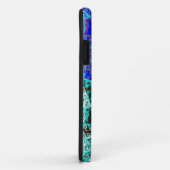 Zwart-blauwe hamsa Case-Mate iPhone case (Achterkant/rechts)