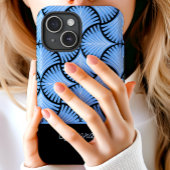 Zwart Blauwe Retro Jaren 20 Gatsby Palmen Script N Case-Mate iPhone Case