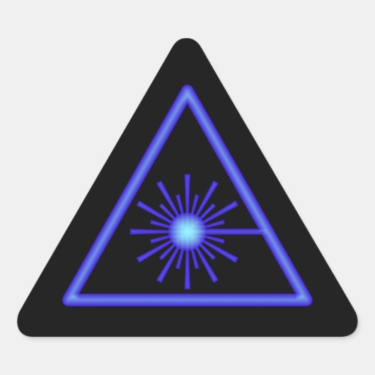 Zwart-blauwe Sticker voor laserwaarschuwing (Voorkant)