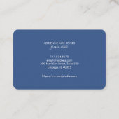 Zwart-blauwe strepen Faux overstroomd Visitekaartje (Achterkant)