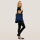 Zwart-blauwe strepen tote bag (Op model)