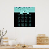 Zwart Blauwgroen blauw-bruinkoolzitje Poster (Keuken)