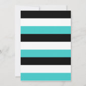 Zwart Blauwgroen Einde van de Summer Beach Party Kaart (Achterkant)