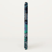 Zwart, Blauwgroen en Paars Fractal iPhone X Hoesje (Achterkant / rechts)