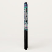 Zwart, Blauwgroen en Paars Fractal iPhone X Hoesje (Achterkant/links)