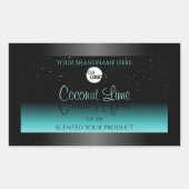 Zwart Blauwgroen Ombre Product Labels Zachte Glitt (Voorkant)