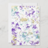 Zwart Blauwgroen Paarse Goud Sweet 16 Verjaardagsf Kaart (Achterkant)