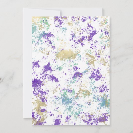 Zwart Blauwgroen Paarse Goud Sweet 16 Verjaardagsf Kaart (Achterkant)