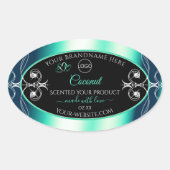 Zwart Blauwgroen product Labels diamanten hart en  (Voorkant)