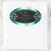 Zwart Blauwgroen product Labels diamanten hart en  (Tas)