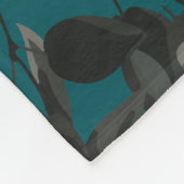 Zwart Blauwgroen Roos Gothic Elegant Wedding Fleece Deken (Hoek)