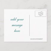 Zwart & Blauwgroen Save-the-Date Invitation aanpas Aankondigingskaart (Achterkant)