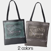 Zwart Blauwgroen  Stijl Serenity Prayer Tote Bag