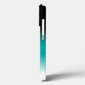 Zwart Blauwgroen witte ombre Case-Mate iPhone Case (Achterkant / Links)
