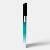 Zwart Blauwgroen witte ombre Case-Mate iPhone Case (Achterkant / Rechts)