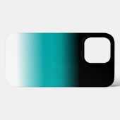 Zwart Blauwgroen witte ombre Case-Mate iPhone Case (Achterkant (horizontaal))